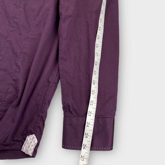 Bogosse Dress Shirt Mens 3XL 18 ½ Aramis Blank Stitch Purple Cutaway French Cuff - Picture 11 of 16